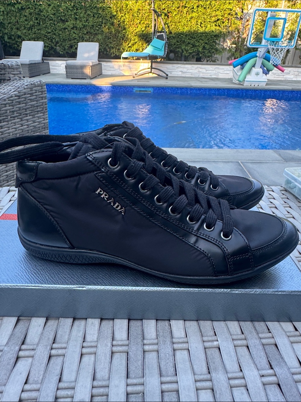 PRADA Calzature Donna women  Sneakers Nero Lace-Up Sneakers 36